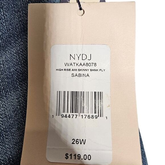 NEW NYDJ 26W Ami Skinny High Rise Sabina Button Fly Jean Stretch Slimming - Picture 4 of 4
